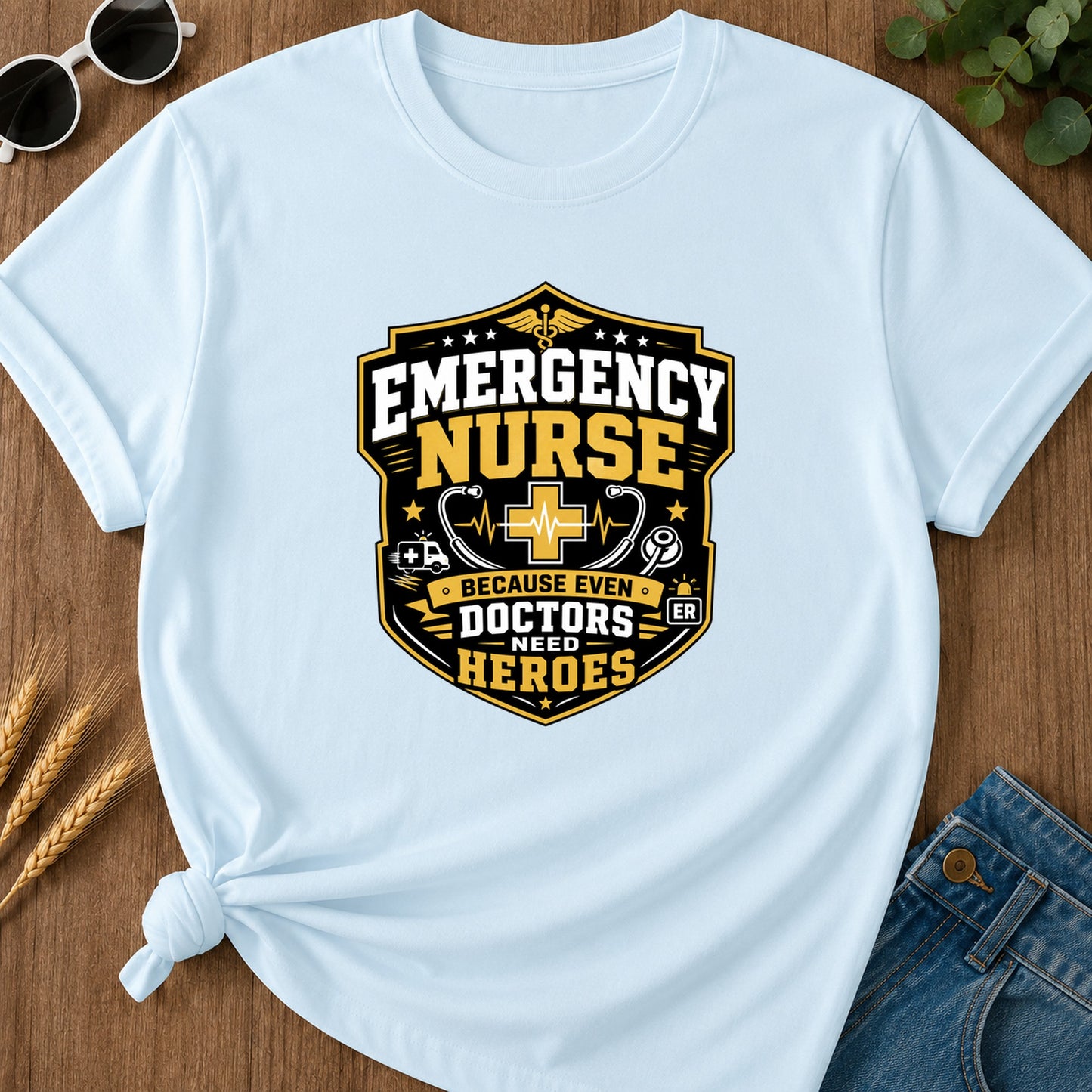 Emergency Nurse (2) T-Shirt - Chambray