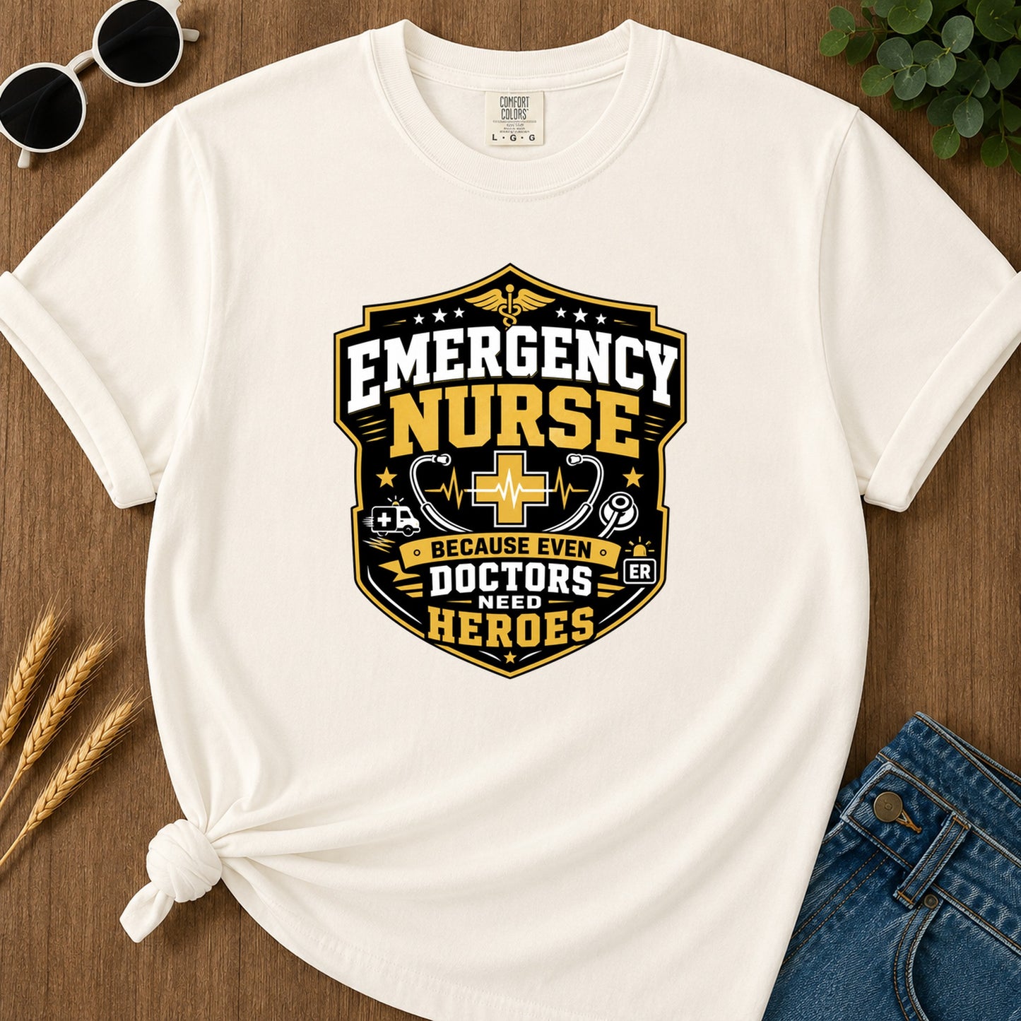 Emergency Nurse (2) T-Shirt - Ivory