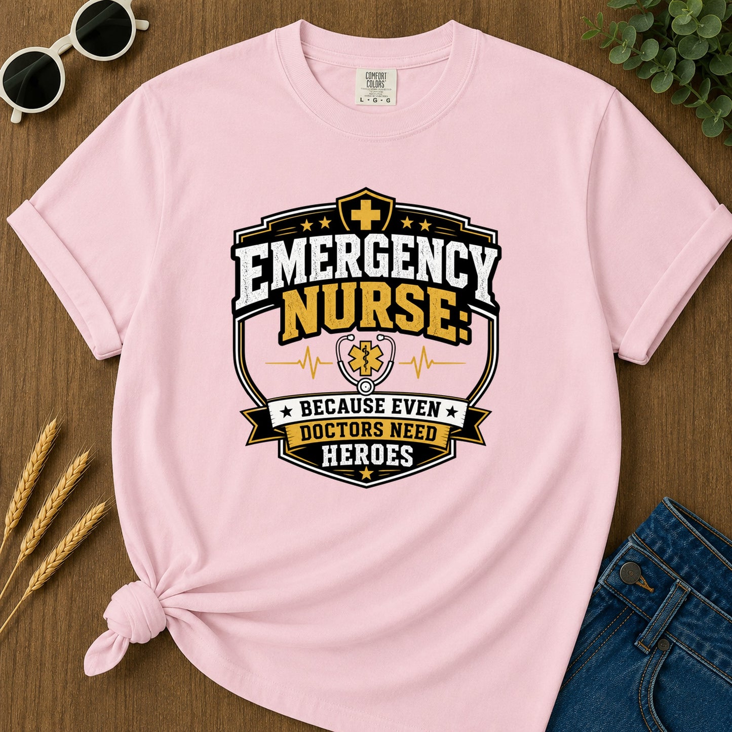 Emergency Nurse T-Shirt - Blossom