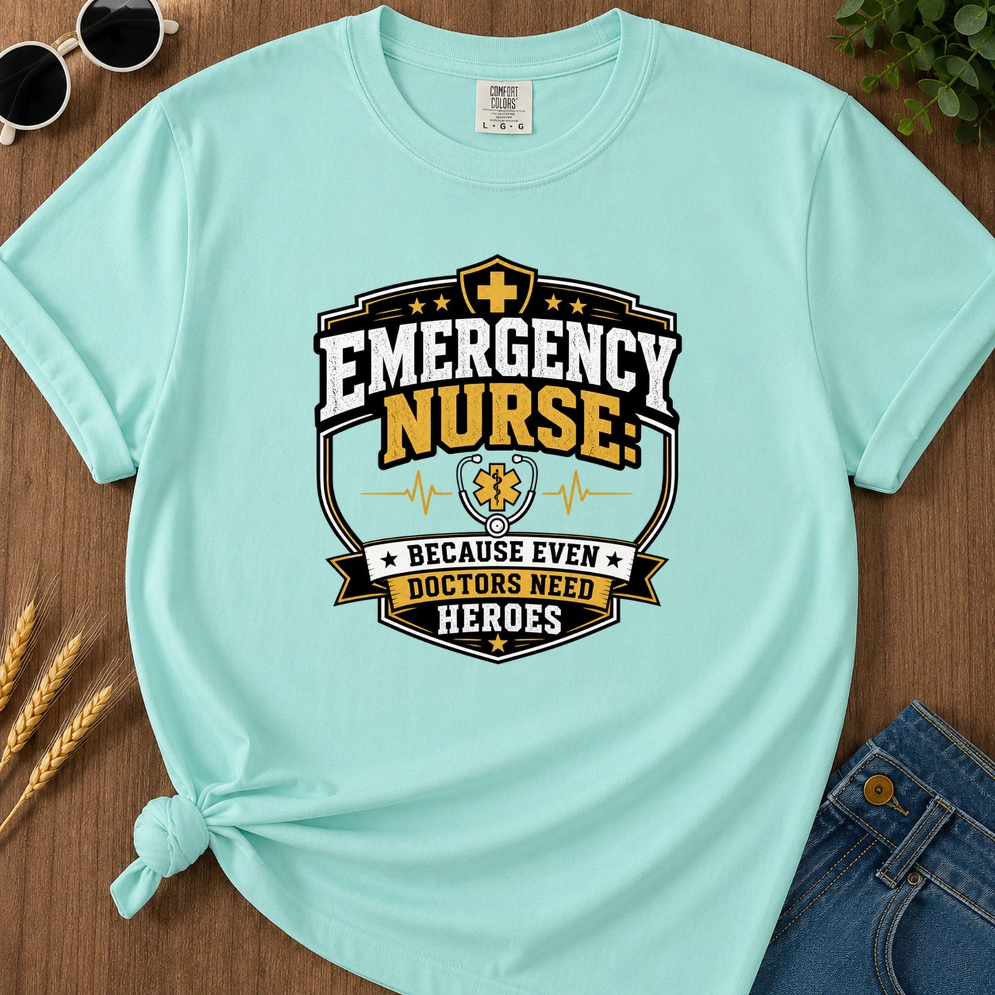 Emergency Nurse T-Shirt - Chalky Mint