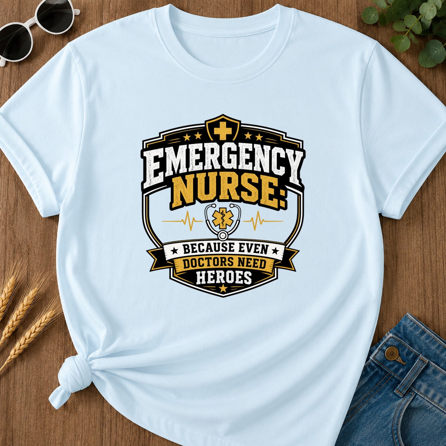 Emergency Nurse T-Shirt - Chambray