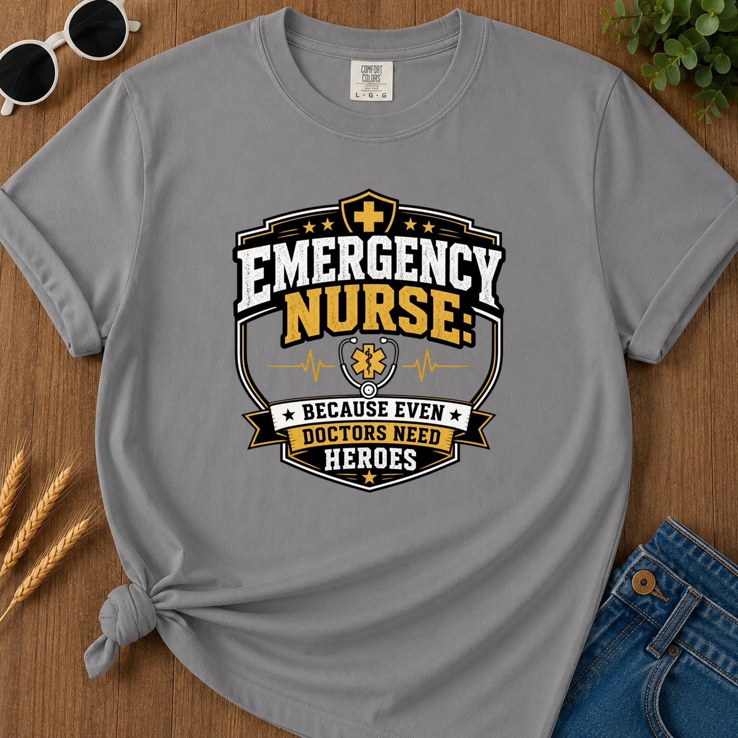 Emergency Nurse T-Shirt - Grey
