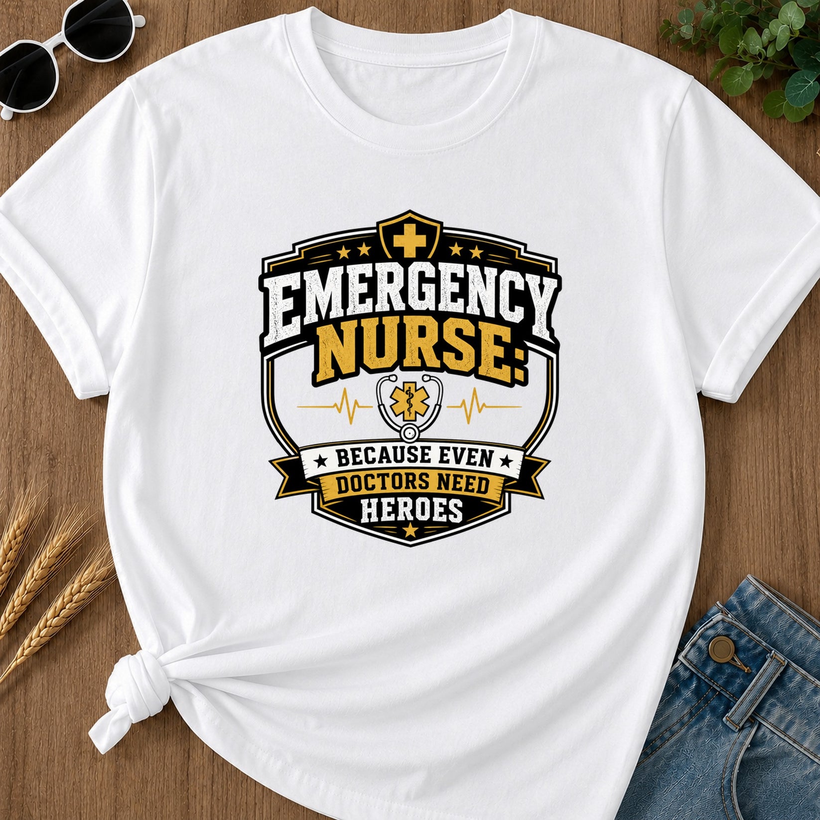 Emergency Nurse T-Shirt - White