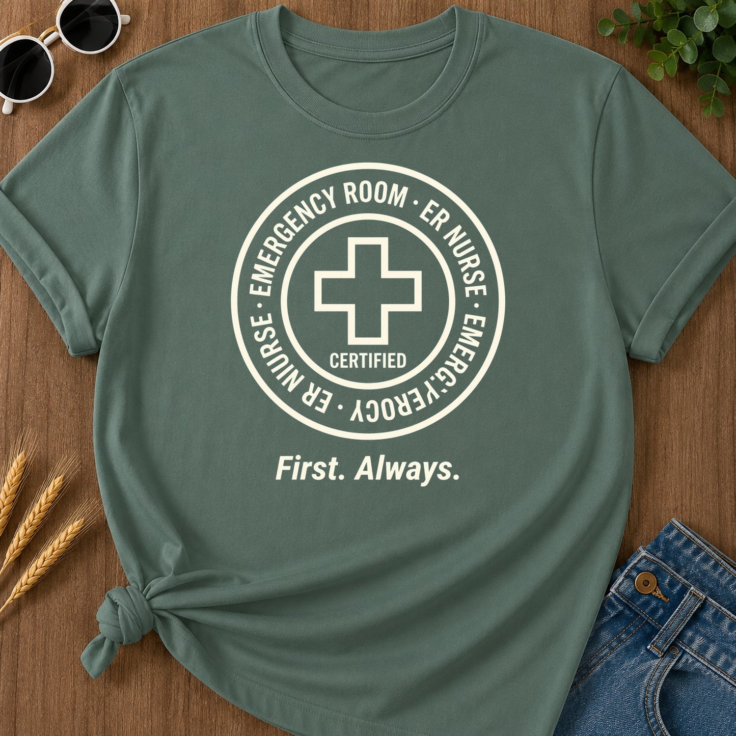 Emergency Room T-Shirt - Blue Spruce