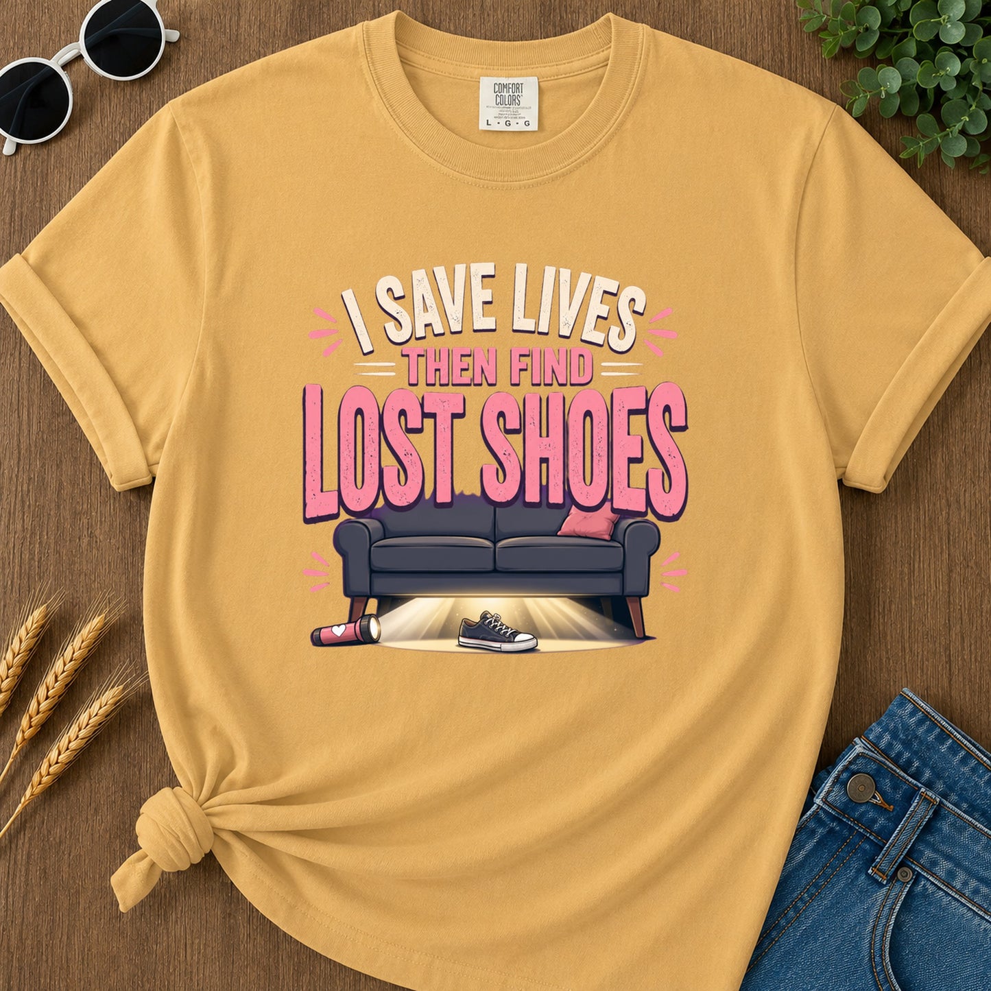 Esk Then Find T-Shirt - Mustard