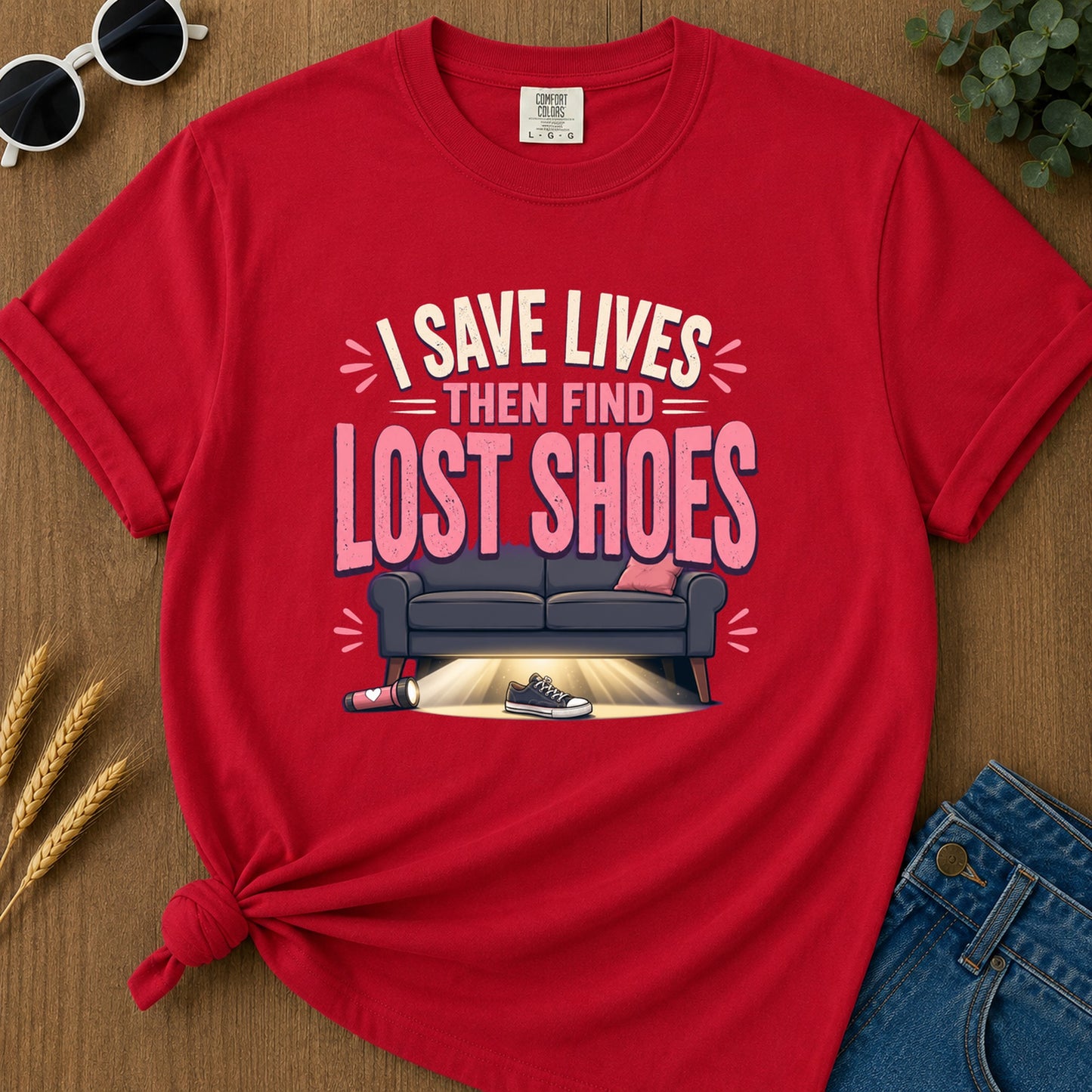 Esk Then Find T-Shirt - Red