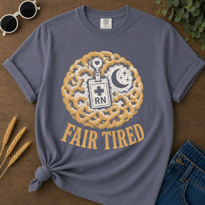 Fair Tired T-shirt - Navy Mockup