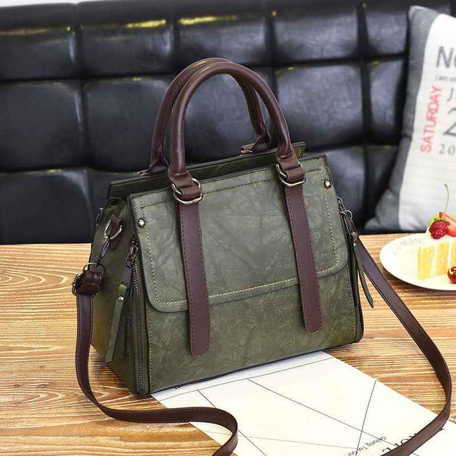 Fashion Retro Women Handbag Large Capacity Crossbody Bag - RAYZORA