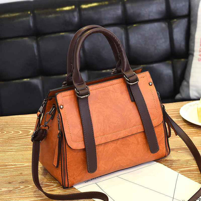 Fashion Retro Women Handbag Large Capacity Crossbody Bag - RAYZORA