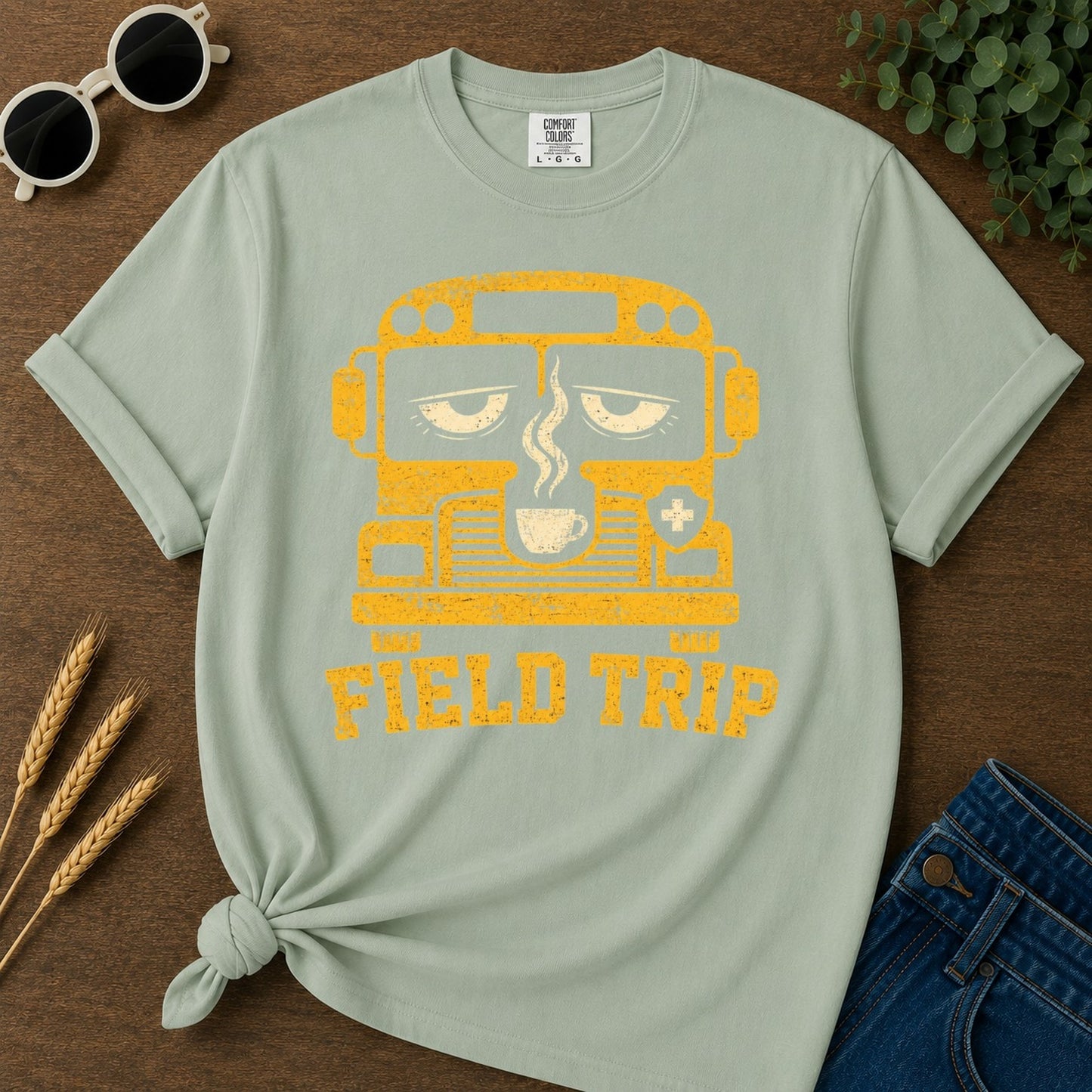 Field Trip T-shirt - Bay Mockup