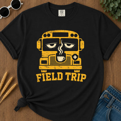 Field Trip T-shirt - Black Mockup
