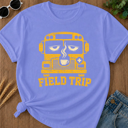 Field Trip T-shirt - Flo Blue Mockup
