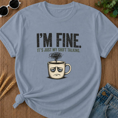Fine Shift Talking T-Shirt - Blue Jean