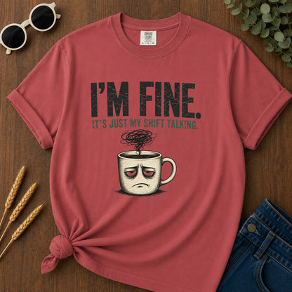 Fine Shift Talking T-Shirt - Crimson