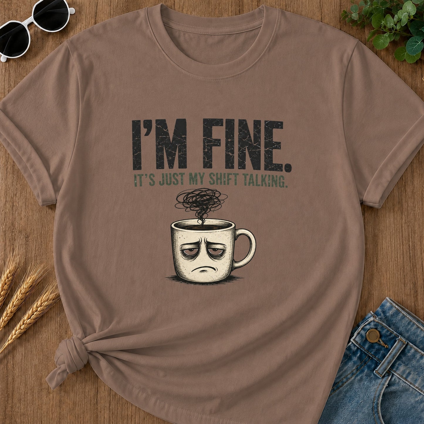 Fine Shift Talking T-Shirt - Espresso