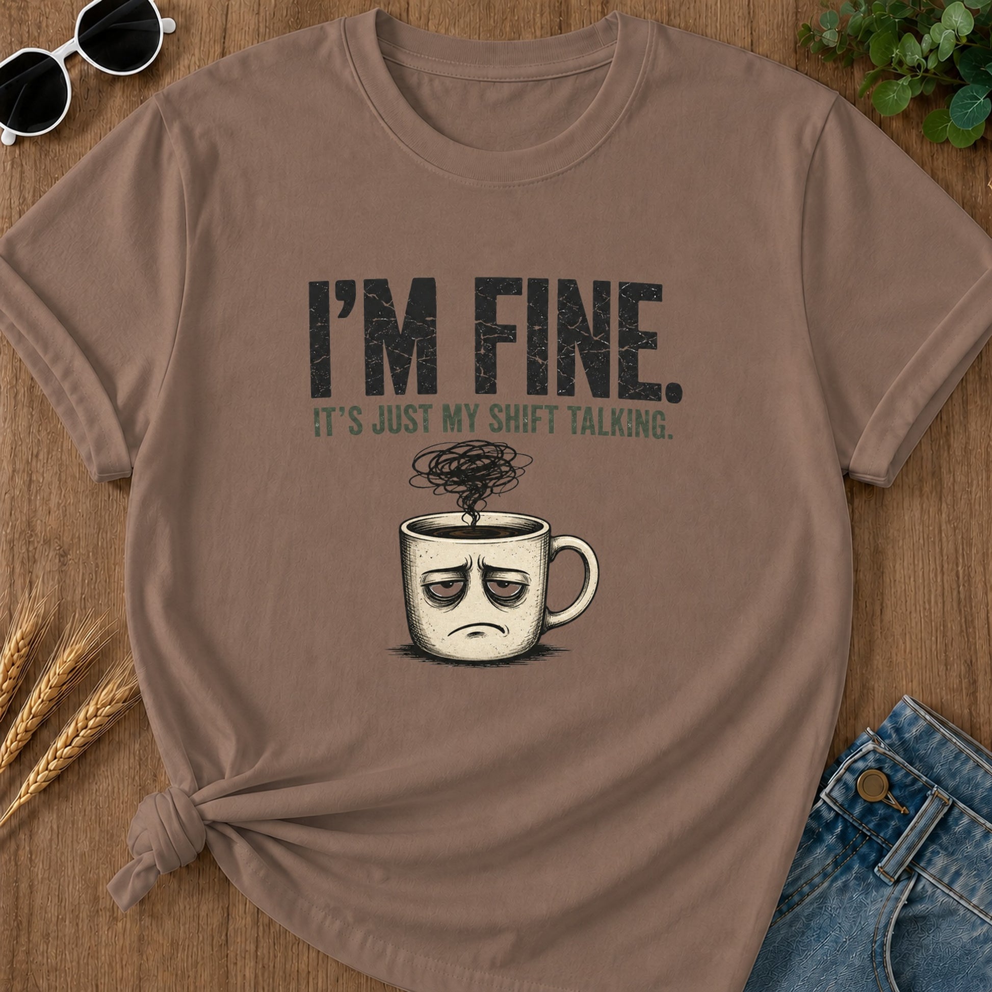 Fine Shift Talking T-Shirt - Espresso