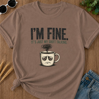 Fine Shift Talking T-Shirt - Espresso