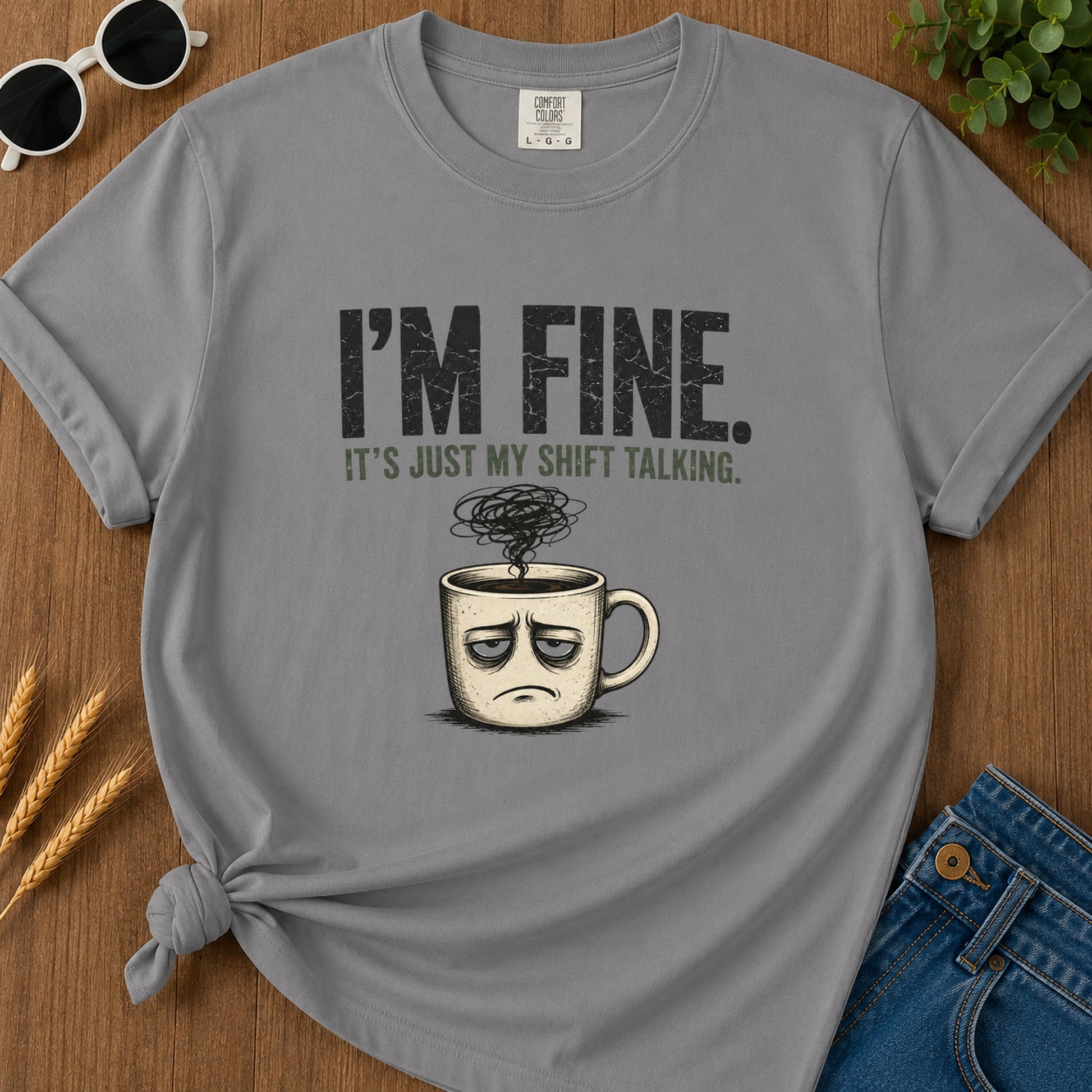 Fine Shift Talking T-Shirt - Grey