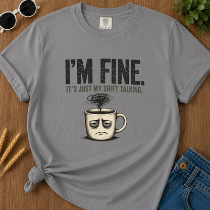 Fine Shift Talking T-Shirt - Grey