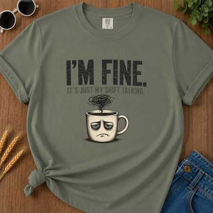 Fine Shift Talking T-Shirt - Moss
