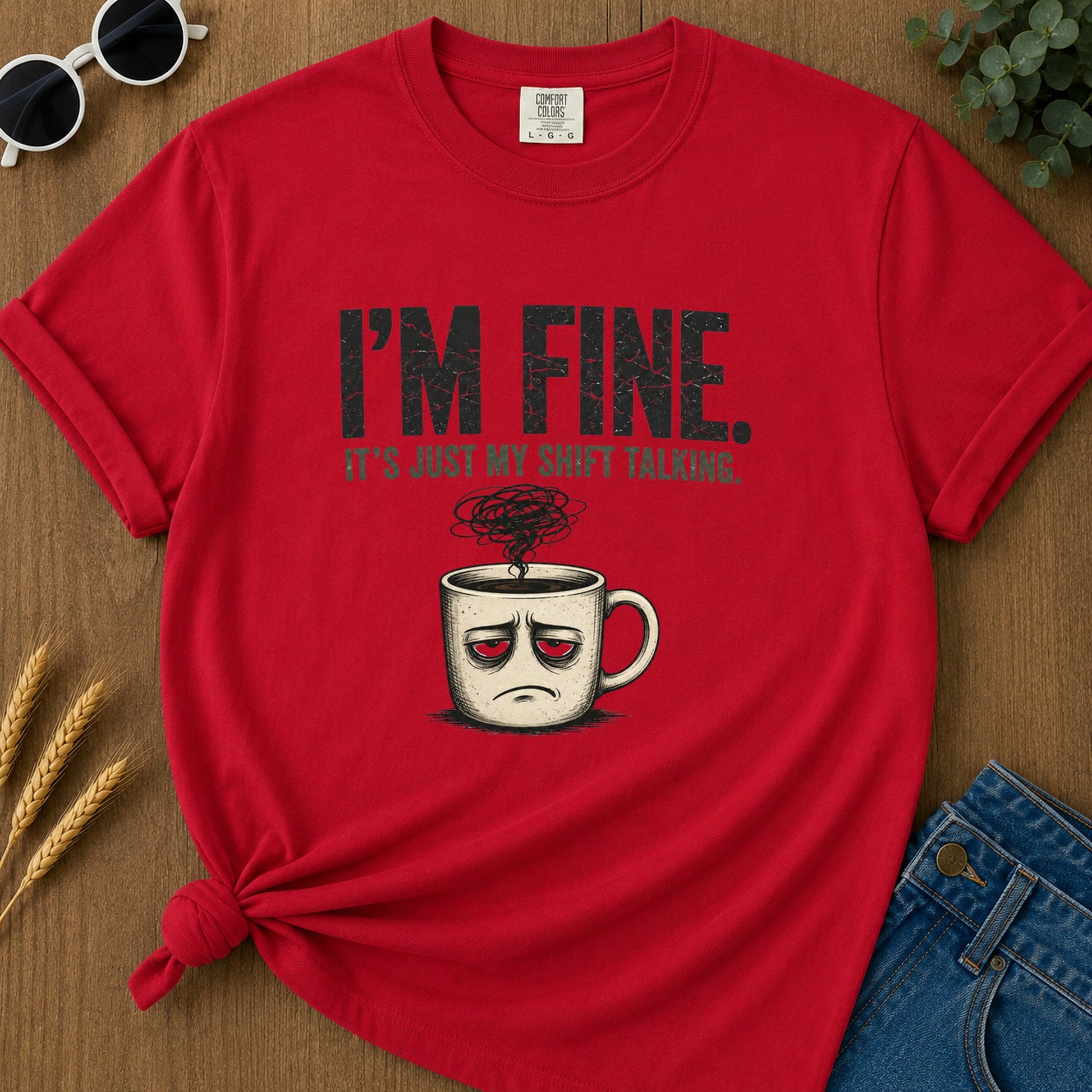 Fine Shift Talking T-Shirt - Red