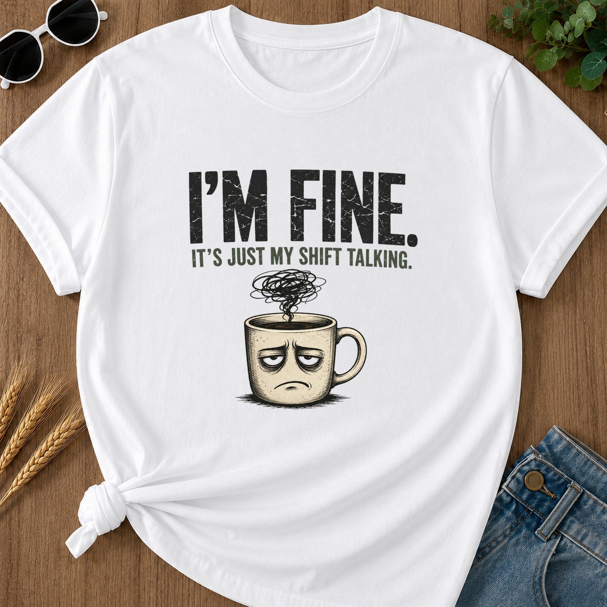 Fine Shift Talking T-Shirt - White