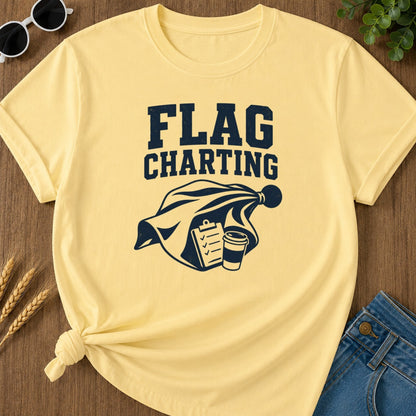 Flag Charting T-shirt - Butter Mockup