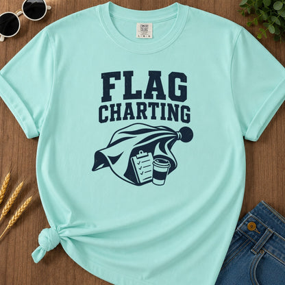Flag Charting T-shirt - Chalky Mint Mockup
