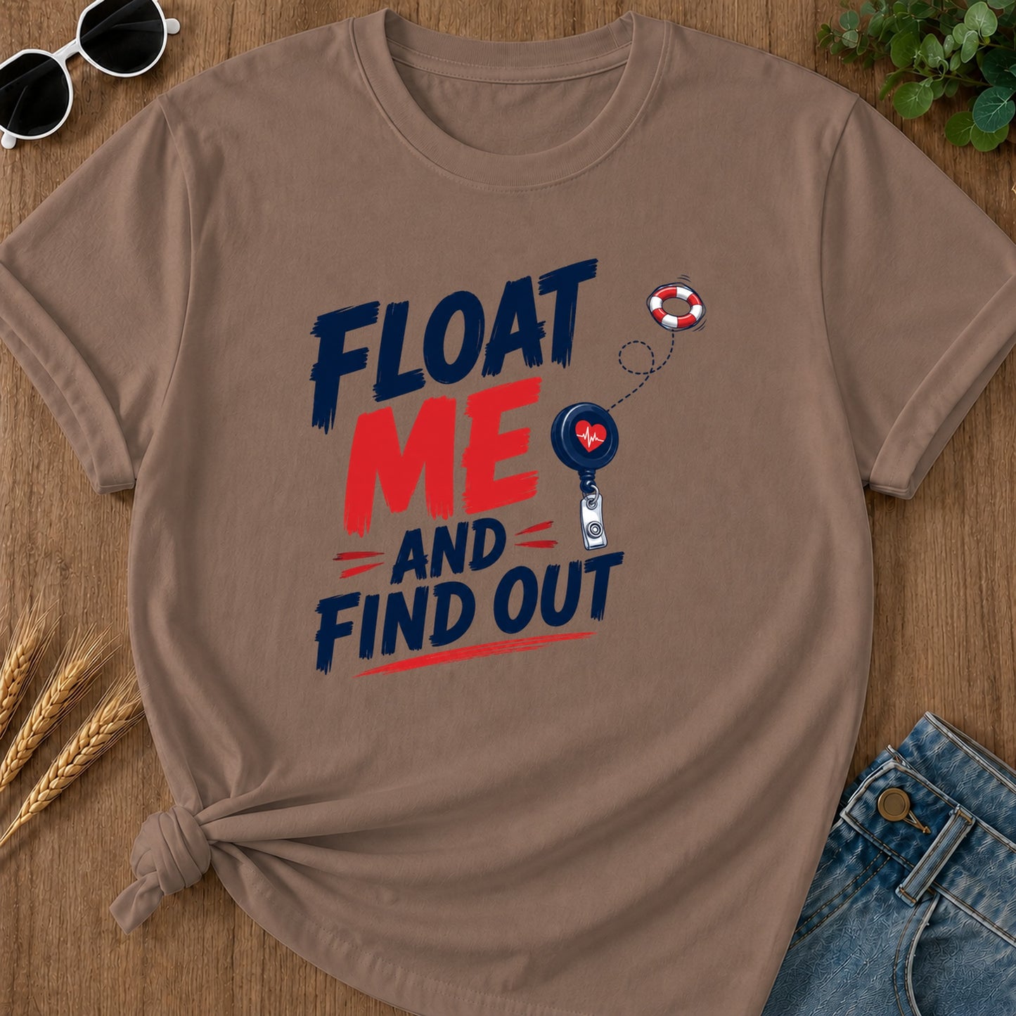 Float Me Find Out T-Shirt - Espresso