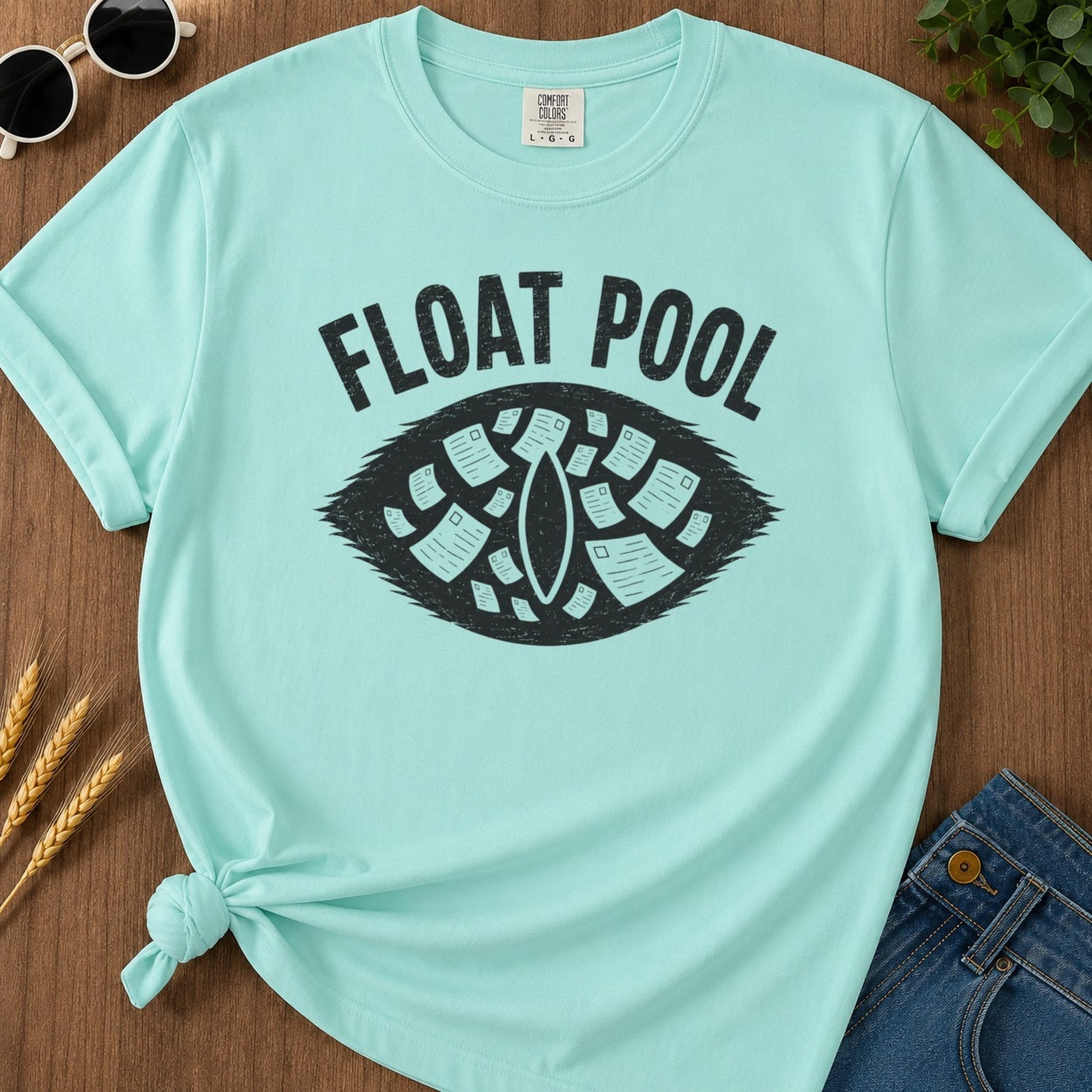 Float Pool T-shirt - Chalky Mint Mockup