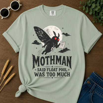 Float Pool Mothman T-shirt - Bay Mockup