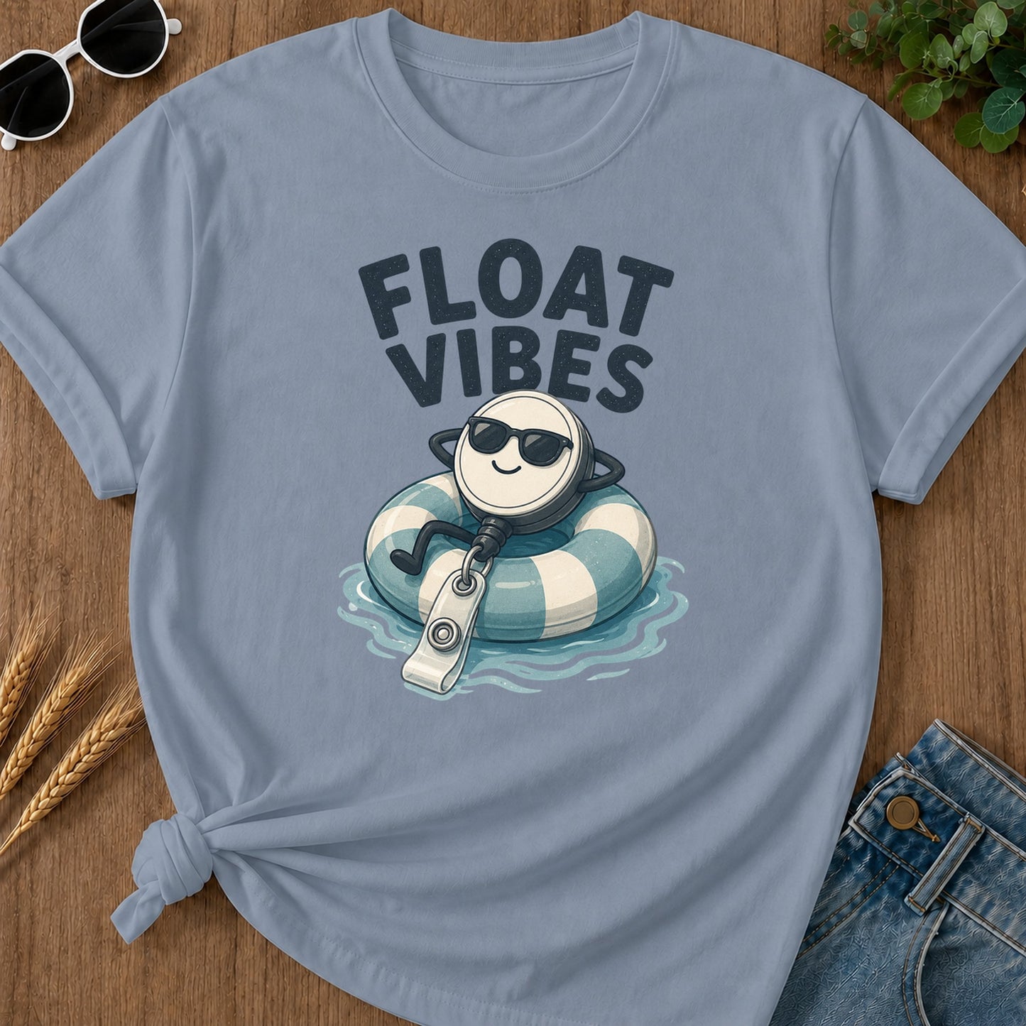 Float Vibes T-Shirt - Blue Jean