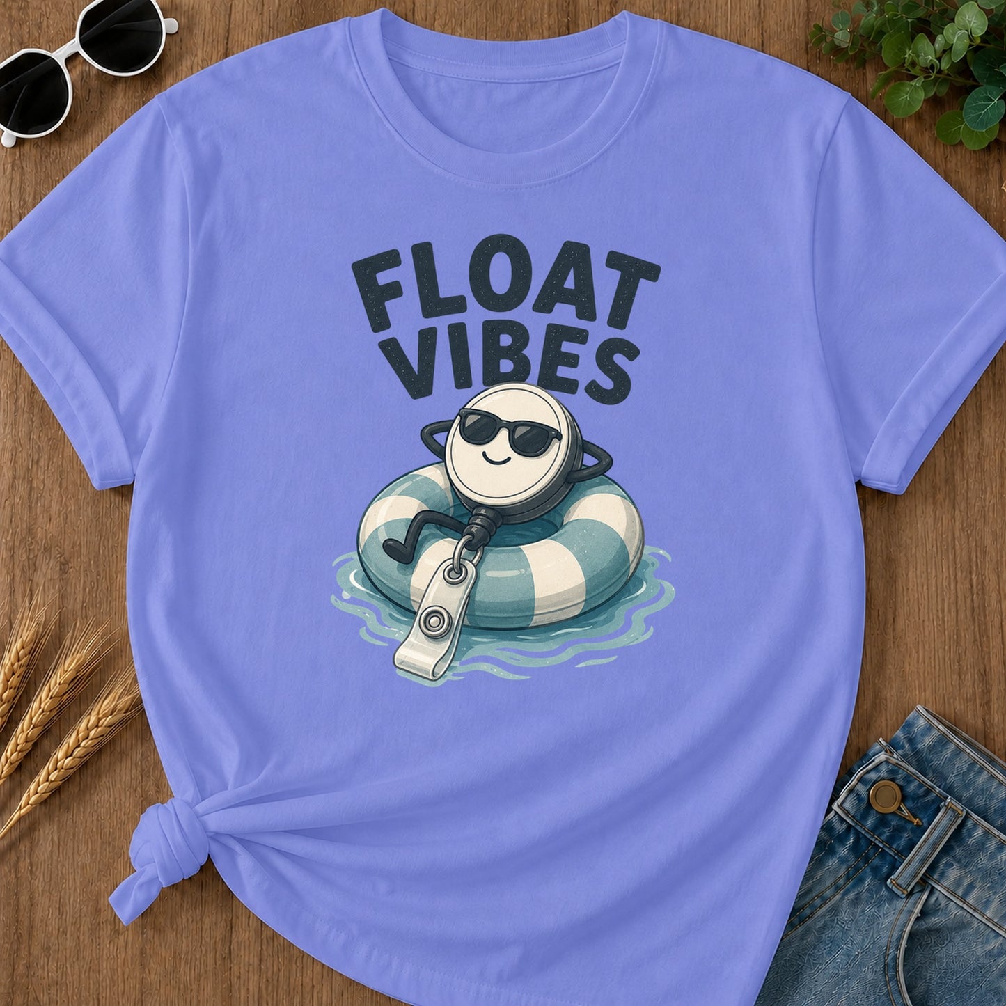 Float Vibes T-Shirt - Flo Blue