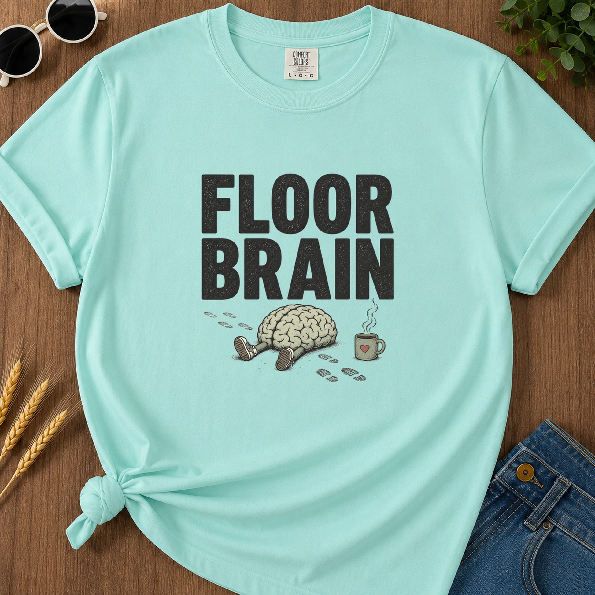 Floor Brain T-Shirt - Chalky Mint