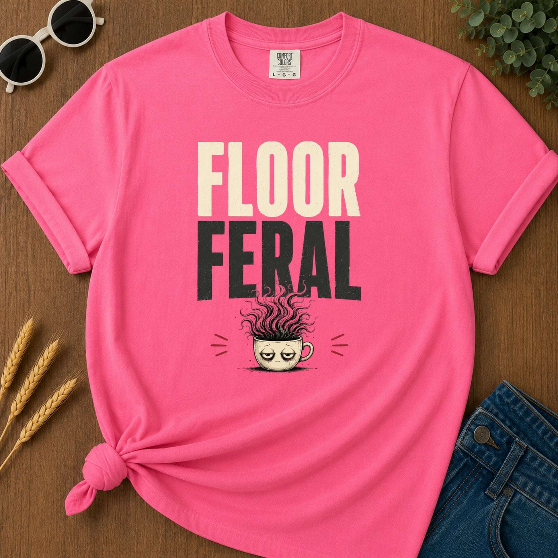 Floor Feral T-Shirt - Crunchberry