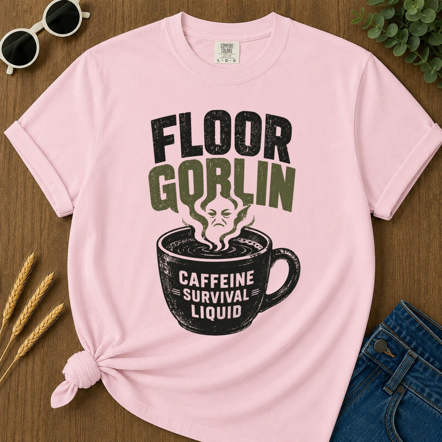 Floor Goblin T-shirt - Blossom Mockup
