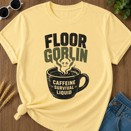 Floor Goblin T-shirt - Butter Mockup