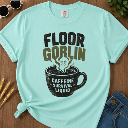 Floor Goblin T-shirt - Chalky Mint Mockup