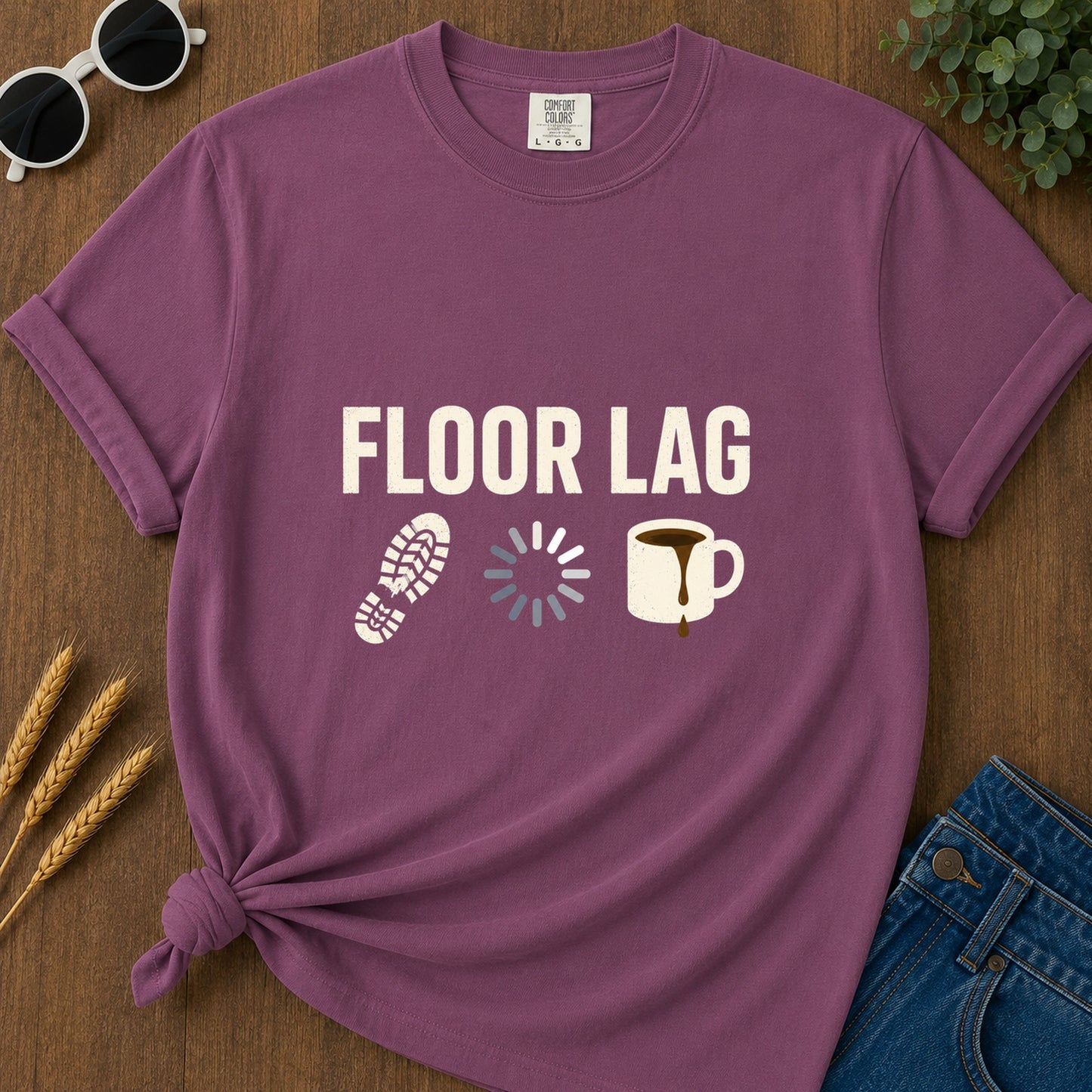 Floor Lag T-Shirt - Berry