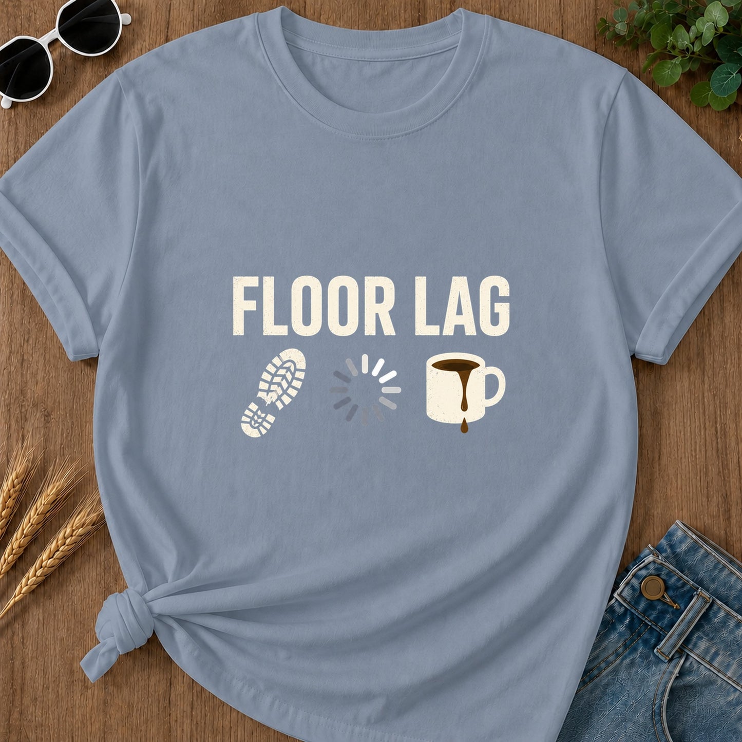Floor Lag T-Shirt - Blue Jean