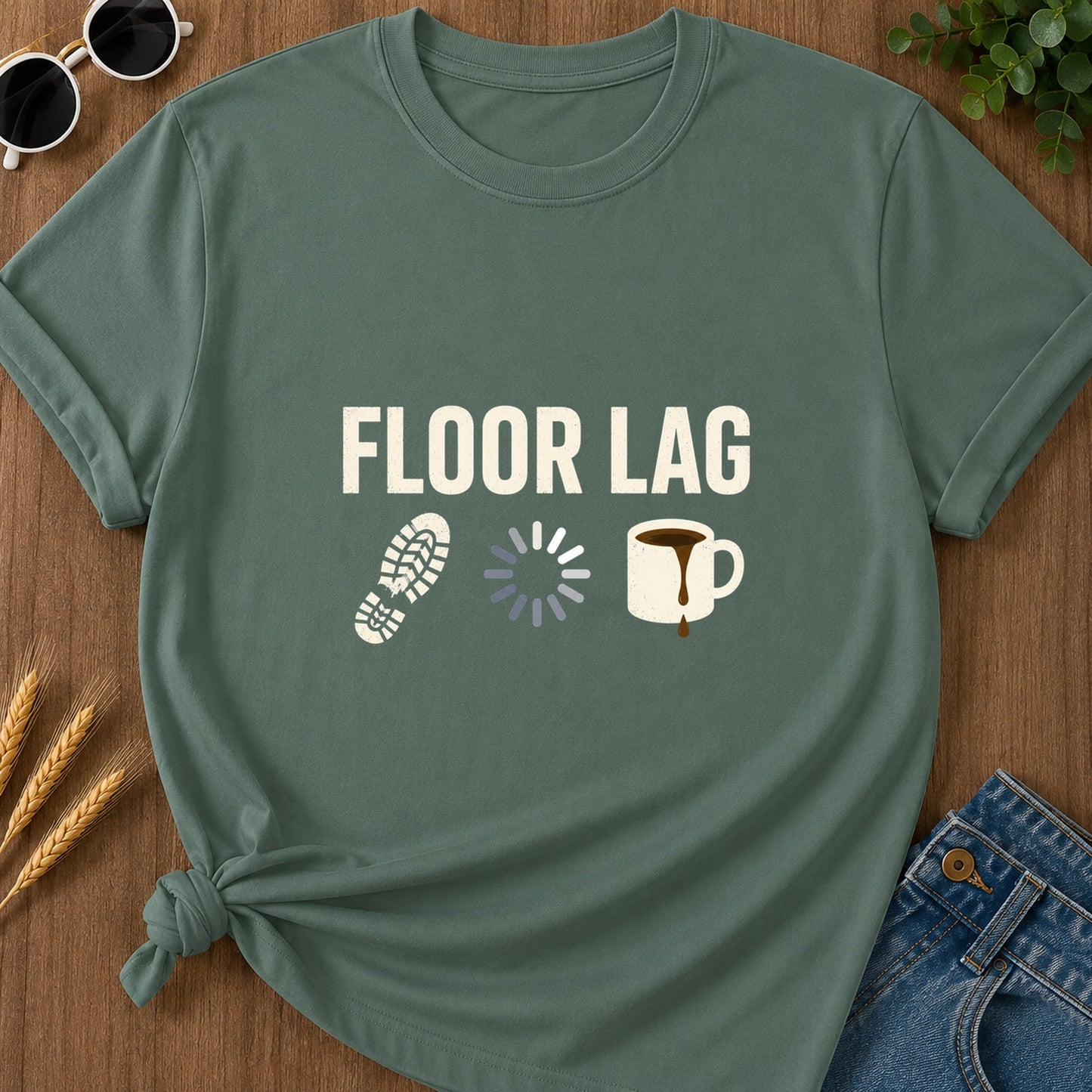 Floor Lag T-Shirt - Blue Spruce