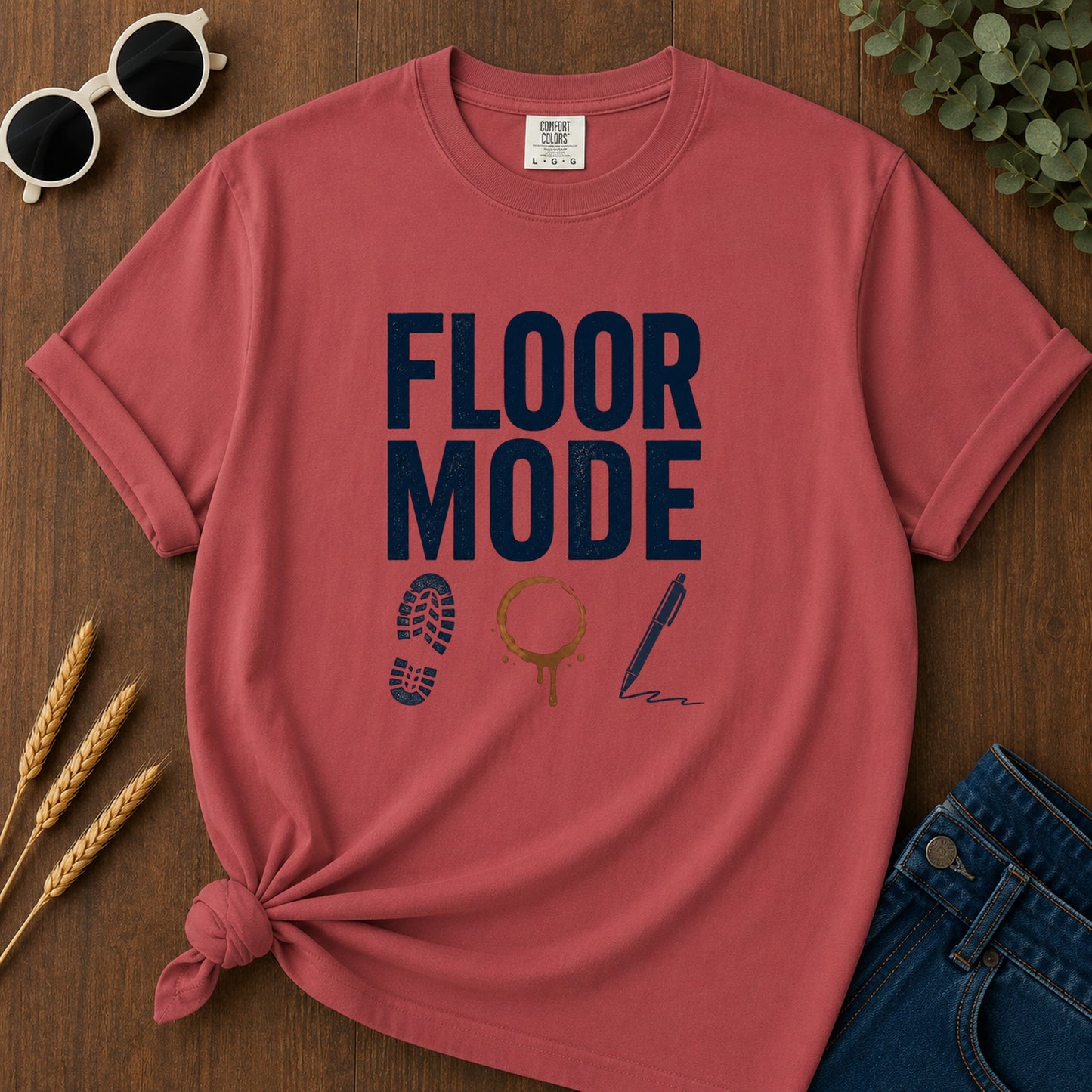 Floor Mode T-Shirt - Crimson