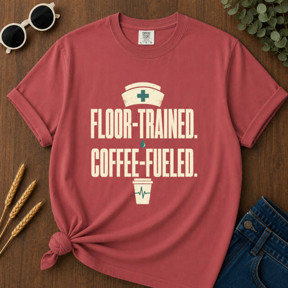 Floor Trained Coffee T-Shirt - Crimson