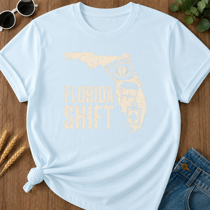 Florida Shift T-shirt - Chambray Mockup