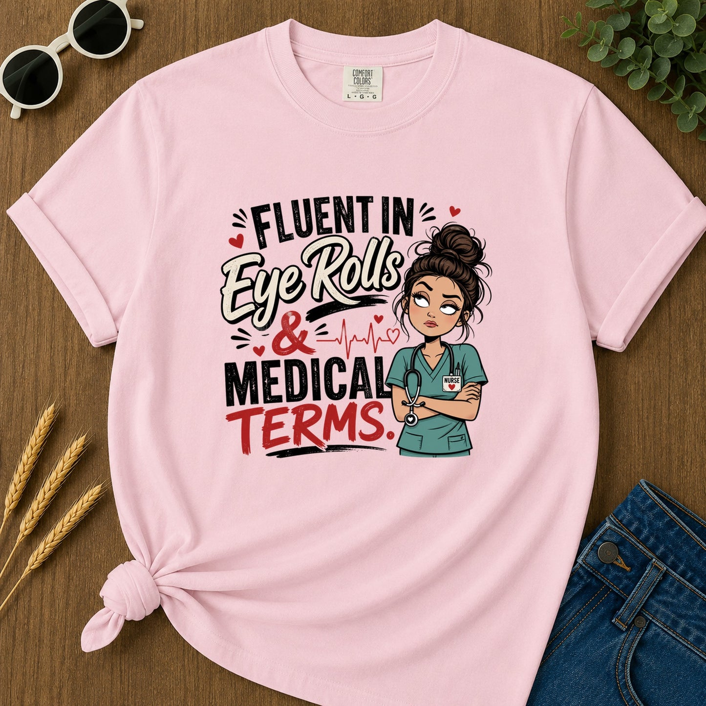 Fluent Eye Rolls T-Shirt - Blossom