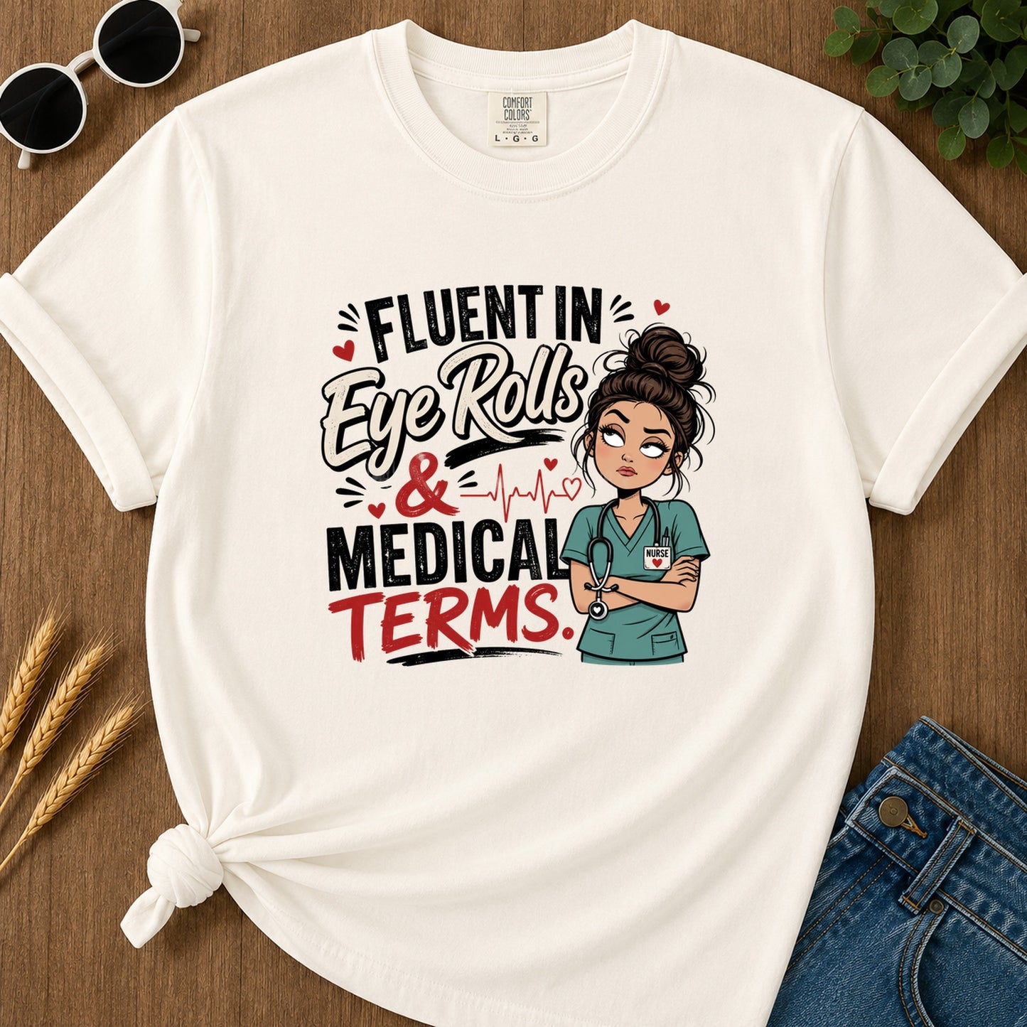 Fluent Eye Rolls T-Shirt - Ivory