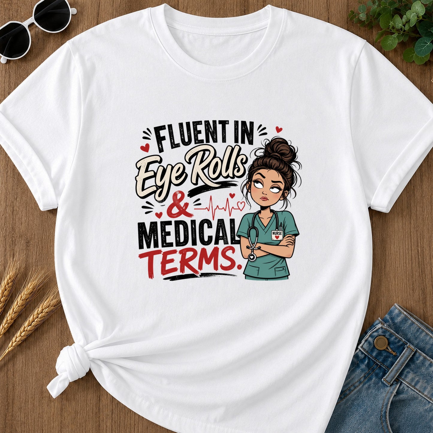 Fluent Eye Rolls T-Shirt - White