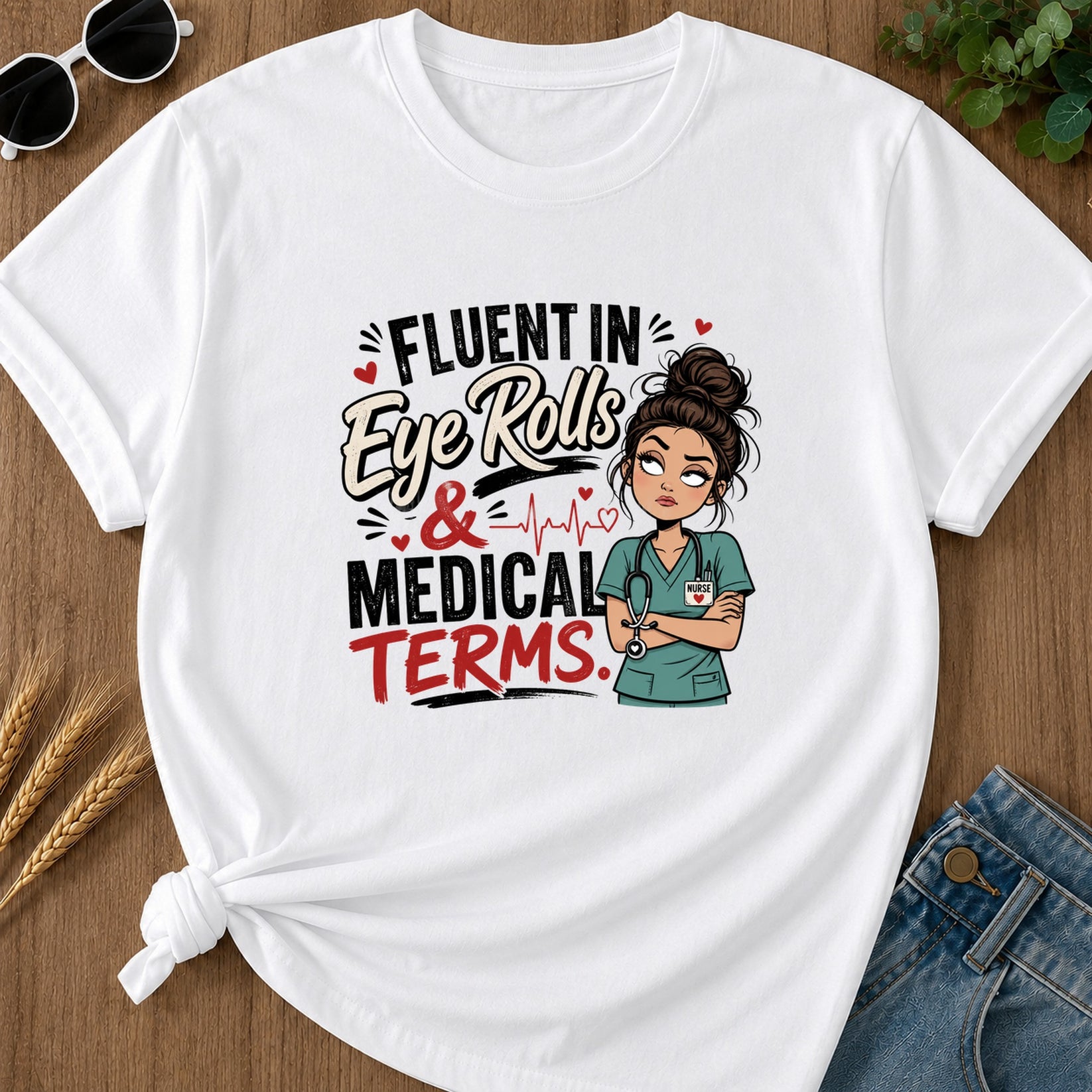 Fluent Eye Rolls T-Shirt - White