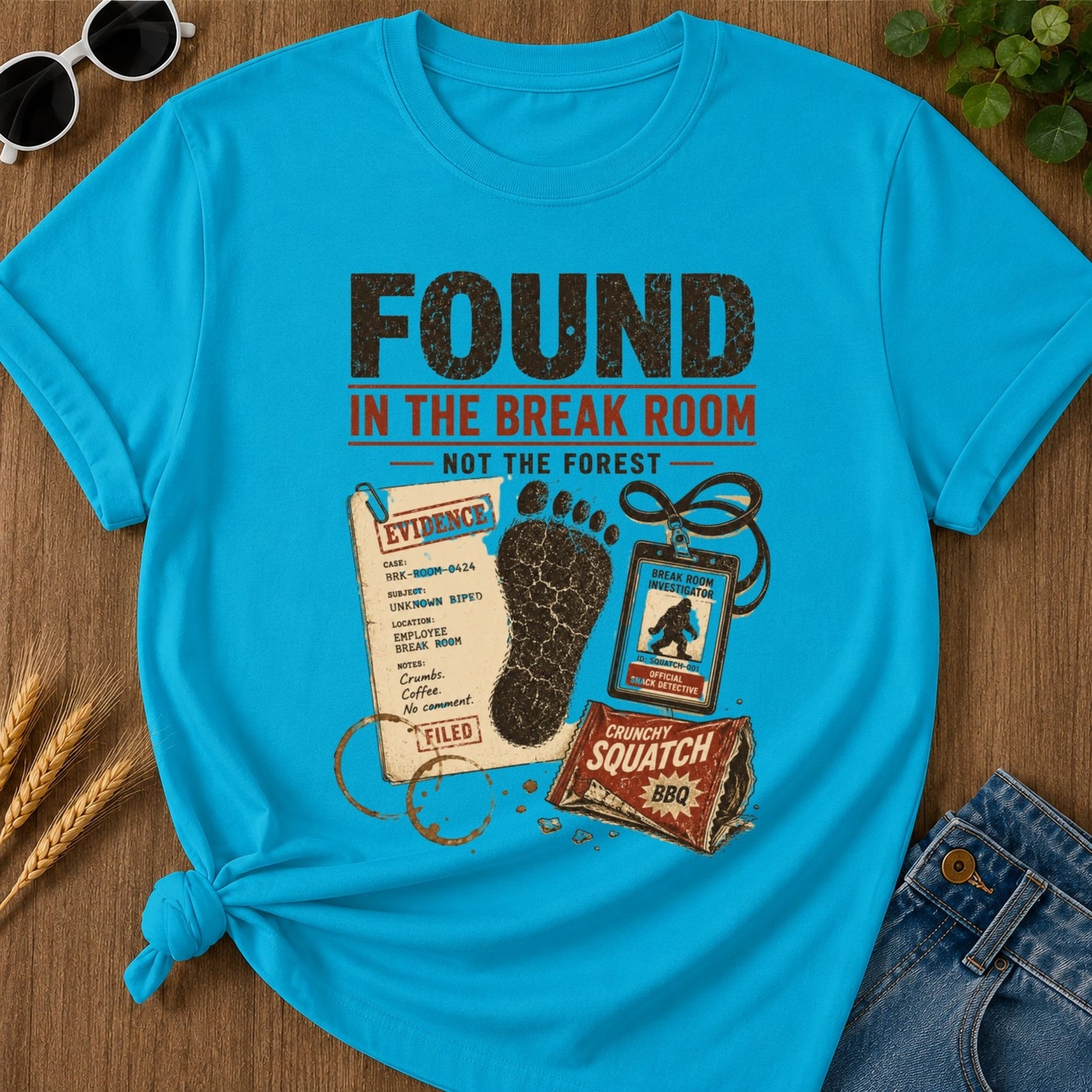 Found Break Room T-shirt - Sapphire Mockup