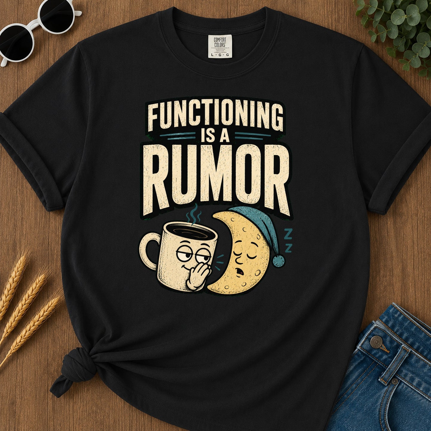 Functioning Is A Rumor T-Shirt - Black
